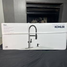 R26735-sd-bl Kohler Koi Pro Professional Kitchen Faucet Matte Black New