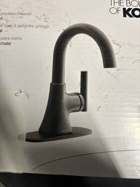 R27952-4d-bl Kohler Rill Matte Black Single Handle Bathroom Faucet