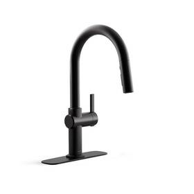 R30935-bl Kohler Clarus Single Handle Pull Down Sprayer Kitchen Faucet In Matte Black
