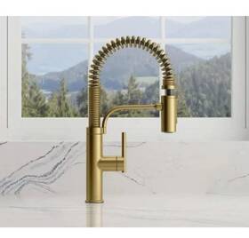 R30937-2mb Kohler Provo Semi-professional Kitchen Faucet In Brushed Moderne Brass New N Box