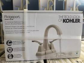 R30997-4d-bn Kohler Ridgeport 4in Centerset Bathroom Faucet - Brushed Nickel