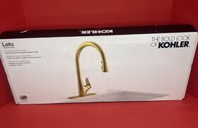 R31548-2mb Kohler Leto Vibrant Brushed Moderne Brass Pull Down Kitchen Faucet New In Box