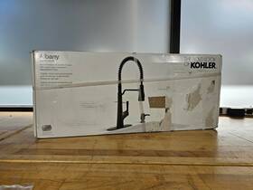 R33400-sd-bl Kohler Albany Semi Pro Kitchen Sink Faucet And Soap Dispenser Matte Black