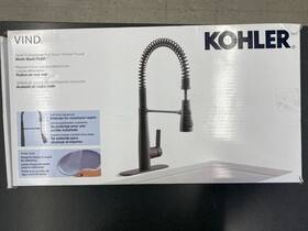 R33911-vs Kohler Vind Semi-pro Ss - Matte Black Finished Kitchen Faucet