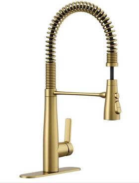 R339112mb Kohler Vind Semi-professional Pull-down Kitchen Faucet Brushed Moderne Brass