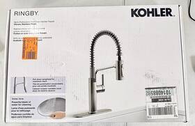 R38633-lvs Kohler Ringby Semi Pro Pull Down Kitchen Faucet Vibrant Stainless