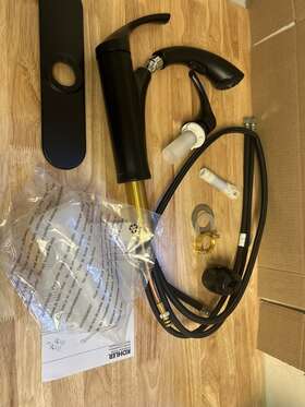 R72510-sd-bl Kohler Mistos One Handle Pull Out Spray Kitchen Faucet Matte Black