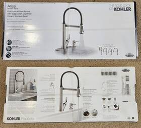 R77764-sd-vs Kohler Arise Articulating Pull Down Kitchen Faucet #r77764-sd-vs