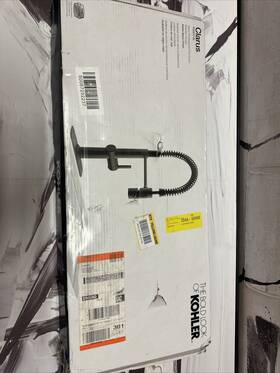 Rs30937-bl Kohler Clarus Single Handle Pull Down Sprayer Kitchen Faucet - Black