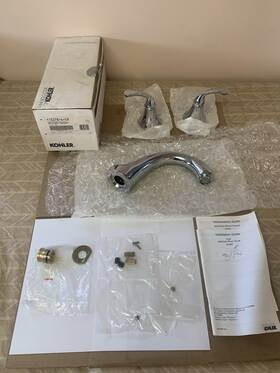 T10278-4-cp Kohler Forte Deck Bath Facet Trim Polished Chrome