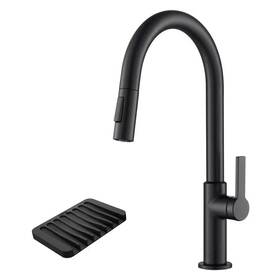 Kraus 313050045090 Oletto Single Handle Pull Down Sprayer Kitchen Faucet In Matte Black With Self-d