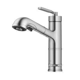 Kraus 445022097042 Allyn Pull-out Single Handle Kitchen Faucet In Spot-free Stainless Steel