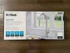 Kraus 840239618023 High-arc Oletto Pull Down Kitchen Faucet - Stainless Steel Finish