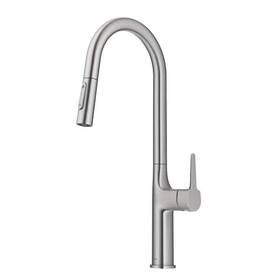 Kraus 846639046497 Oletto Single Handle Pull Down Sprayer Kitchen Faucet Spot Free Stainless Steel