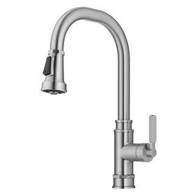 Kraus 846639068734 Industrial Pull-down Single Handle Kitchen Faucet In Spot-free Stainless Steel