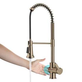Kraus 846639073219 Britt Touchless Sensor Commercial Pull-down Single Handle Kitchen Faucet Bronze