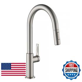 B08287jtfx Kraus Oletto Single Handle Pull Down Kitchen Faucet Spot Free Stainless Steel Kp