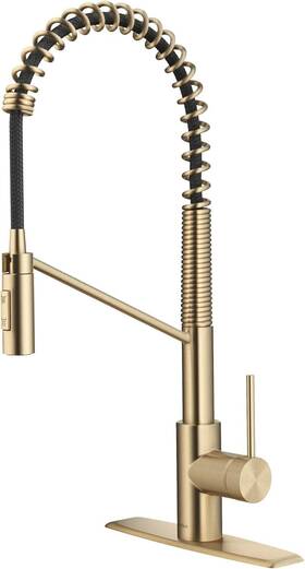 Kff-2631 Kraus Oletto 2-in-1 Commercial Style Pull-down Single Champaigne Bronze