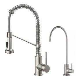 Kpf-1610-ff-100sfs Kraus Bolden Commercial Style Pull-down Kitchen Faucet And Purita Water Filte