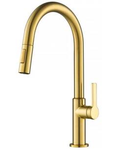 Kpf-2820bb Kraus Oletto Single Handle Pull-down Kitchen Faucet Brushed Brass
