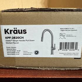 Kpf-2820ch Kraus Oletto Single Handle Pull Down Kitchen Faucet Chrome Sealed Box