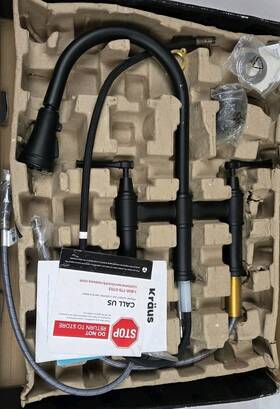 Kpf-3121mb Kraus Allyn Transitional Bridge Kitchen Faucet Matte Black