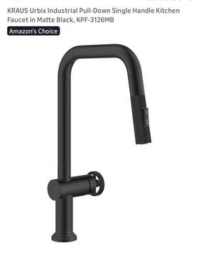 Kpf-3126mb Kraus Urbix Industrial Pull-down Kitchen Faucet Matte Black