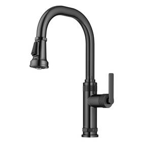 Kpf-4102sfsb Kraus Kpf-4102 Allyn 1.8 Gpm 1 Hole Pull Down Kitchen Faucet - Spot Free Black