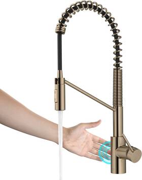 Ksf-2631sfacb Kraus Oletto 1.8 Gpm Touchless Sensor Single Handle Pull Champagne
