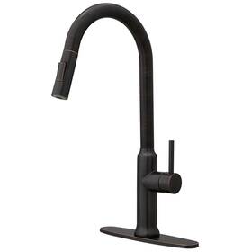 Kroias 743127291592 Oil Rubbed Bronze Kitchen Faucet With Pull Down Sprayer High Arc Sing