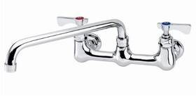 12-810l Krowne Low Lead Faucet Splash Mounted 8 Centers 10 Swing Nozzle Nsf