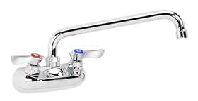 Krowne 787721377641 Wall Mount Kitchen Faucet - Utility Sink 4 Inch Center 10 Swing Spout