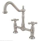 Ks1178ax Kingston Brass Satin Nickel Finish Heritage Kitchen Faucet 663370034688