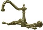 Ks1243al Kingston Brass Center Wall Mount Kitchen Faucet Lever Handles Vintage