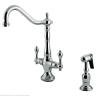 Ks1771albs Kingston Brass Chrome Finish Heritage Kitchen Faucet With 663370054723