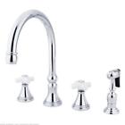 Ks2791pxbs Kingston Brass Chrome Deck Mount Kitchen Faucet Handles 663370020797