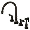 Ks2795pklbs Kingston Brass Duchess Widespread Kitchen Faucet 663370815836
