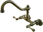 Ks3223bl Kingston Brass Wall Mount Adjustable Sink Faucet Antique Finish