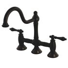 Ks378.al Kingston Brass Restoration Bridge Kitchen Faucet Metal Handles 663370022760