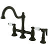 Ks3795plbs Kingston Brass Inch Deck Mount Kitchen Faucet With 663370014666