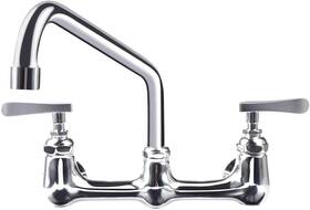 Kwode 742089132141 8 Inch Center Commercial Sink Faucet With 10 Swivel Spout Wall M