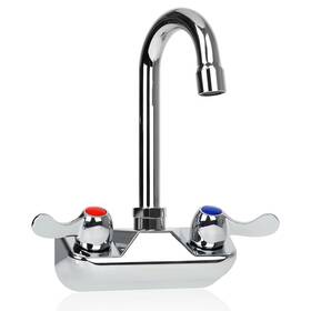 Kw-4wm-b031 Kwode 4 Inch Center Commercial Hand Sink Faucet With 3-1/2 Gooseneck Spout Dual Le