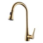 L6910-4 Kes Brass Singel Handle Pull Down Kitchen Faucet With Retractable