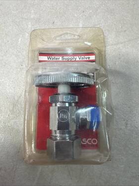 06-7255 Larsen Supply Lasco Angle Valve Chrome Coarse Thread Style 5/8 Inch O.d. Compression