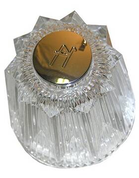 Hc-233 Larsen Supply Co. Inc. 6 Pack Windsor Hot Faucet Handle Clear With Chrome Button