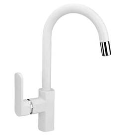 8658591 Latoscana Pamix 50e Single Handle Milk White 14.6 Inch H Pull Down Kitchen Faucet