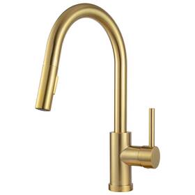 Kf1120-mb Lava Odoro Kf1120 Brushed Gold Kitchen Fauce With Pull-down Sprayer Brass Gol