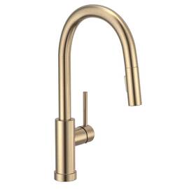 Kf1120-cb Lava Odoro Champagne Gold Modern Kitchen Faucet With Pull Down Sprayer