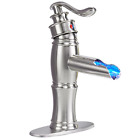 Led-9197n Bwe Led Color Waterfall Brushed Nickel Commercial Single Handle One