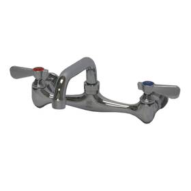 Leyso 792277522940 Abc Wall Mount Commercial Duty No Lead Faucet 8 Inch Center With Swivel Spout